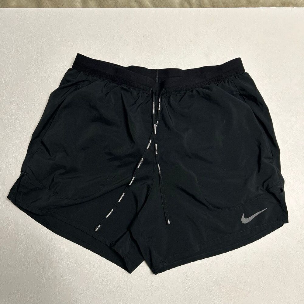 Nike Dri-FIT Black Running Shorts Reflective Logo Men’s Size Small